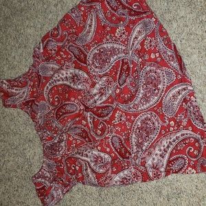 📚Old Navy - Red Paisley Tank #K